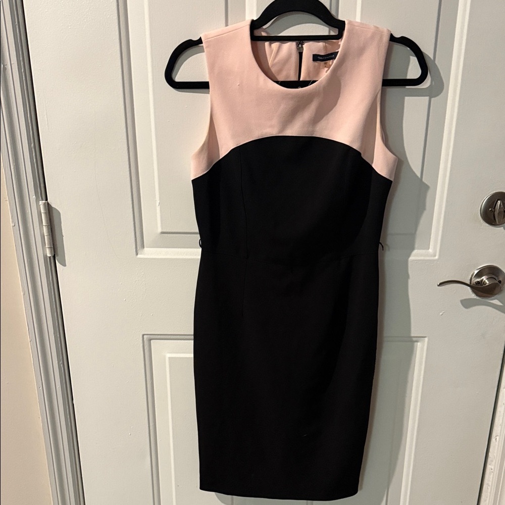 Tommy Hilfiger Black and Pink color-block Mini Dress sexy office